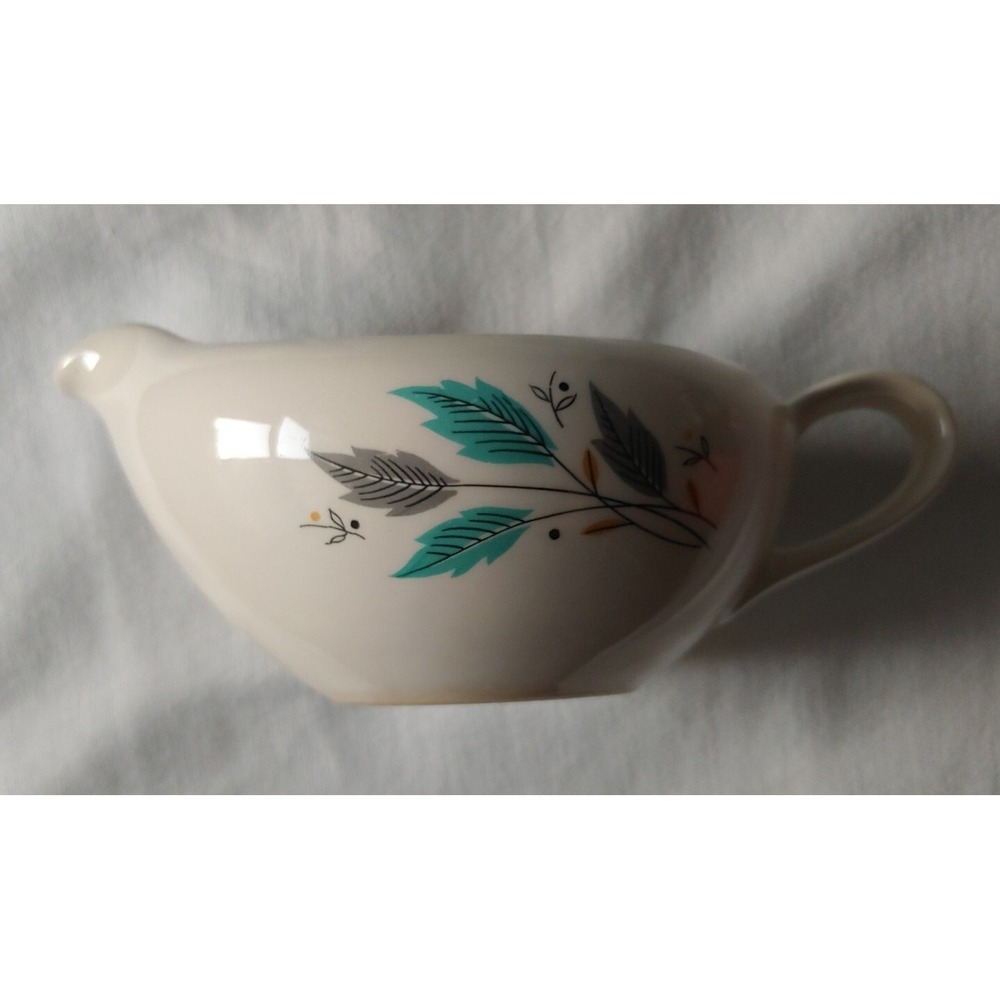 Grant Crest China Gravy Boat Sunrise Vintage Ovenproof 58U White Grannycore Gift